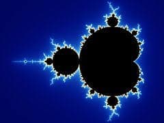 A rendered Mandelbrot set fractal showing its intricate, self-similar boundary.